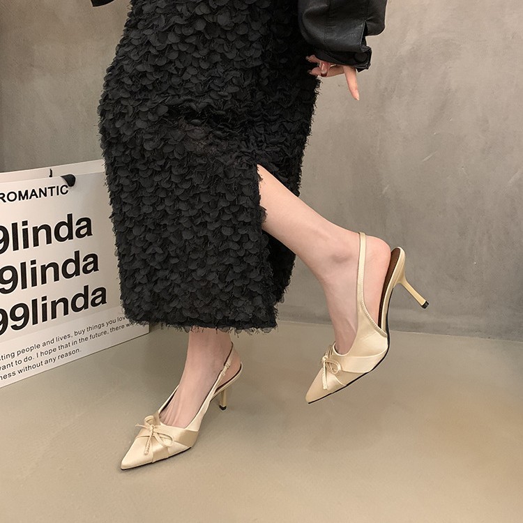 2025 New Free shipping deisgner for womens dress shoes khaki black pink Summer new French bow sandals and high heels