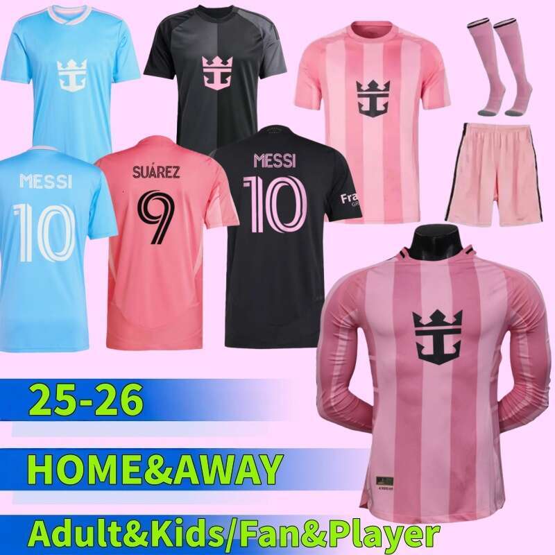 25 26 Soccer Jerseys Inters MESSIS Miamis SUAREZ 2025 2026 Football Shirt HIGUAIN TRAPP PELLEGRINI Martinez FC CARRANZA PIREZ MORGAN men kids Kit IntersMiamis
