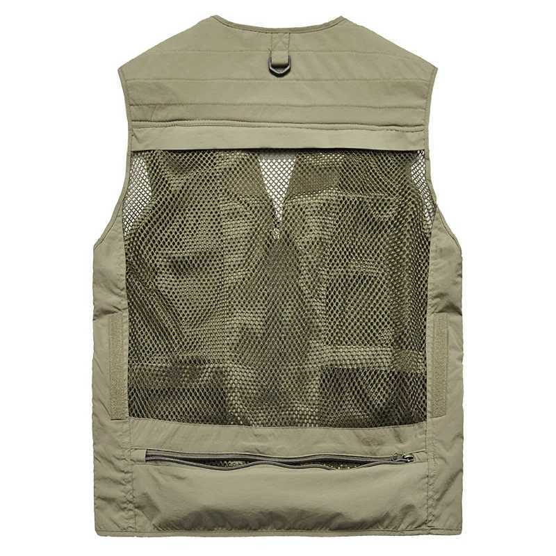 Outdoor Casual Fishing Vest 7XL Men Women Summer Mesh Breathable Multi-pockets Work Wear Waistcoat Plus Size Hiking Sports Vests X250403