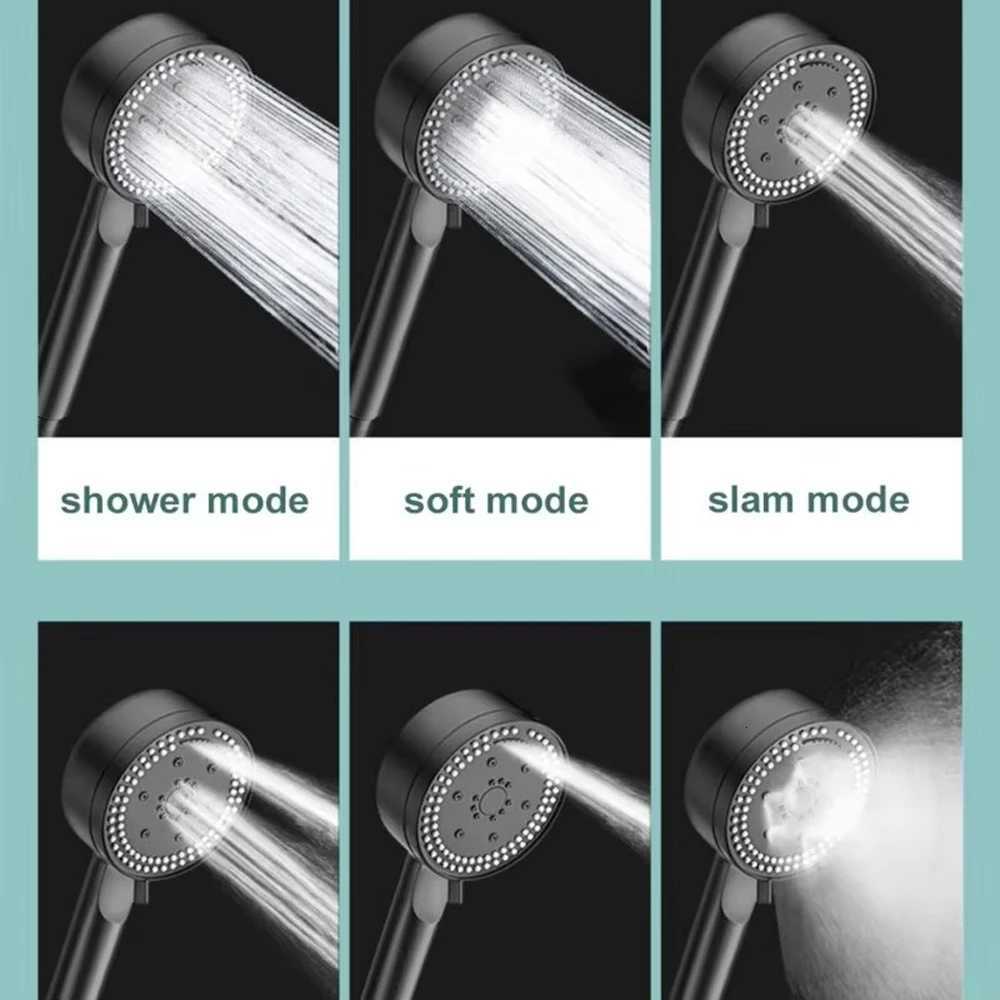 8 Mode Shower Water Saving High Pressure Shower With water stop switch Handheld Hangable Bathro Accessories Y251103
