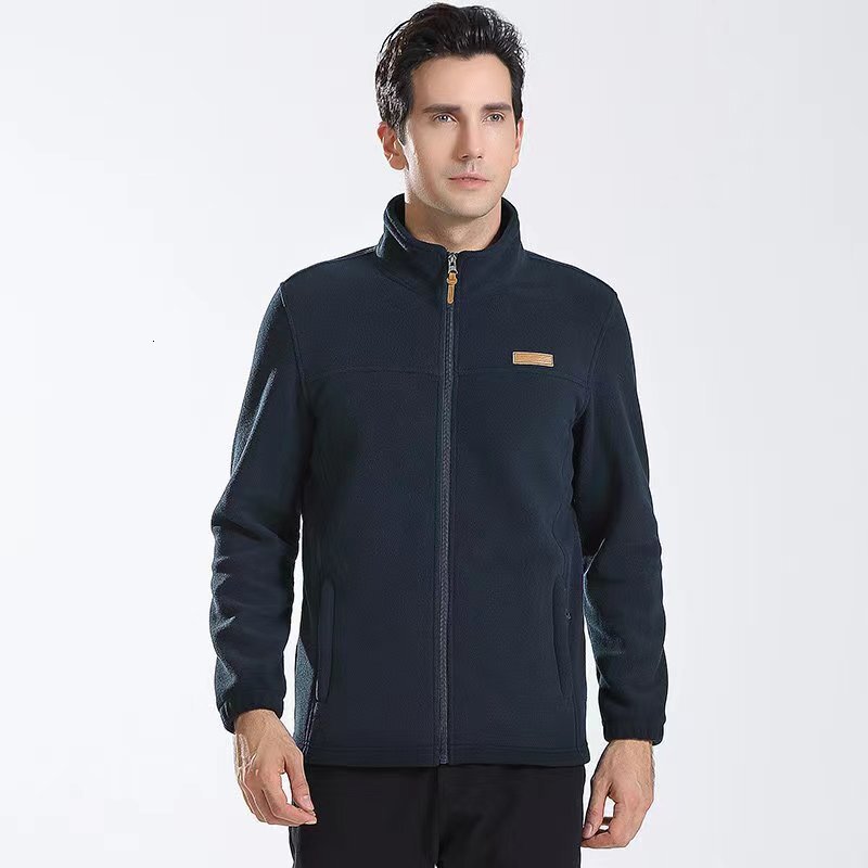 Hiking Camping Double-Sided Fleece Jacket Outdoor Thickened Polar Fleece Warm Comfortable Fleece Cardigan Coat