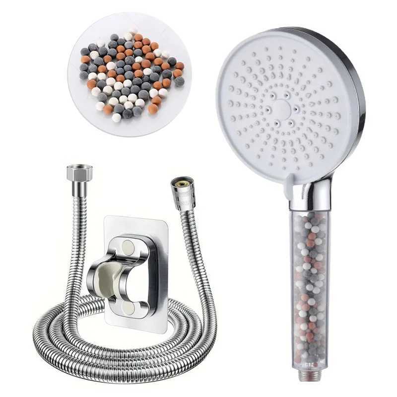 Bathro Handheld 5speed Adjustment Filter Booster Shower Negative Ion Hard Water Softening Shower Set Y251103qw
