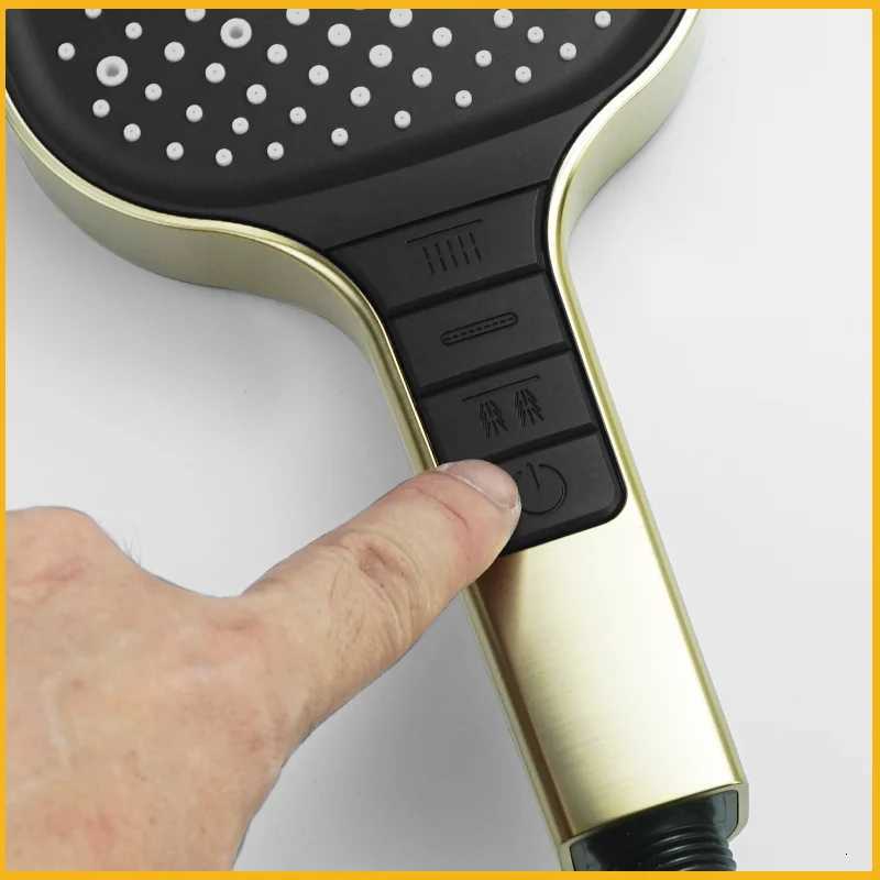 Bed Gold ABS Hand Shower iti-Function Handheld Shower for Bathro Chre Grey White Black Rose Gold Shower Replace Y251103