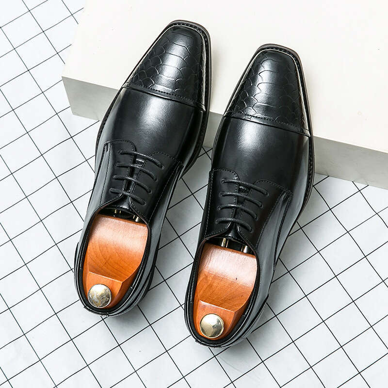 2024 Large Sizes, New Leather Fashion Business Trends, Dress Shoes, British Style, Men's Wedding