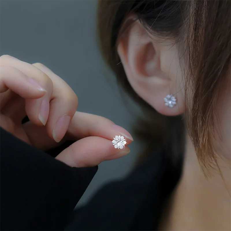 14K Gold Plated Stud Earrings 925 Sterling Silver Post CZ Hypoallergenic Earrings Knot Cubic Zirconia Earrings for Women C251103