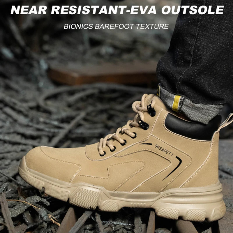 Men Steel Toe Safety Work Boots Indestructible Construction Safety Boots Puncture Proof Male Work Shoes Protective Footwear 251030