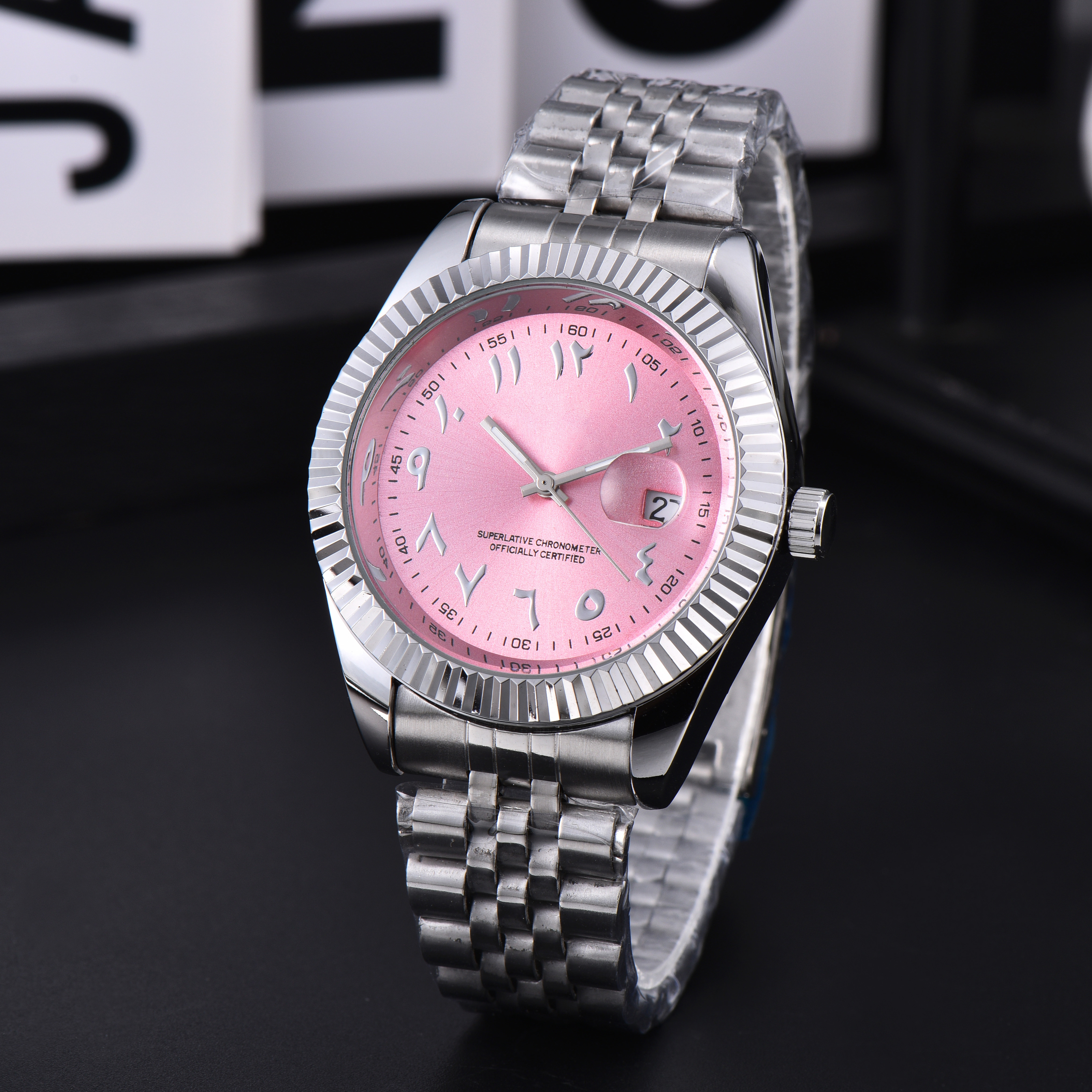 Swiss Luxury Men Watches Good Quality Battery Quartz Movement Arabic Scale Presage Stainless Steel 40mm Case Waterproof Wristwatch Designer Watch Montre De Luxe
