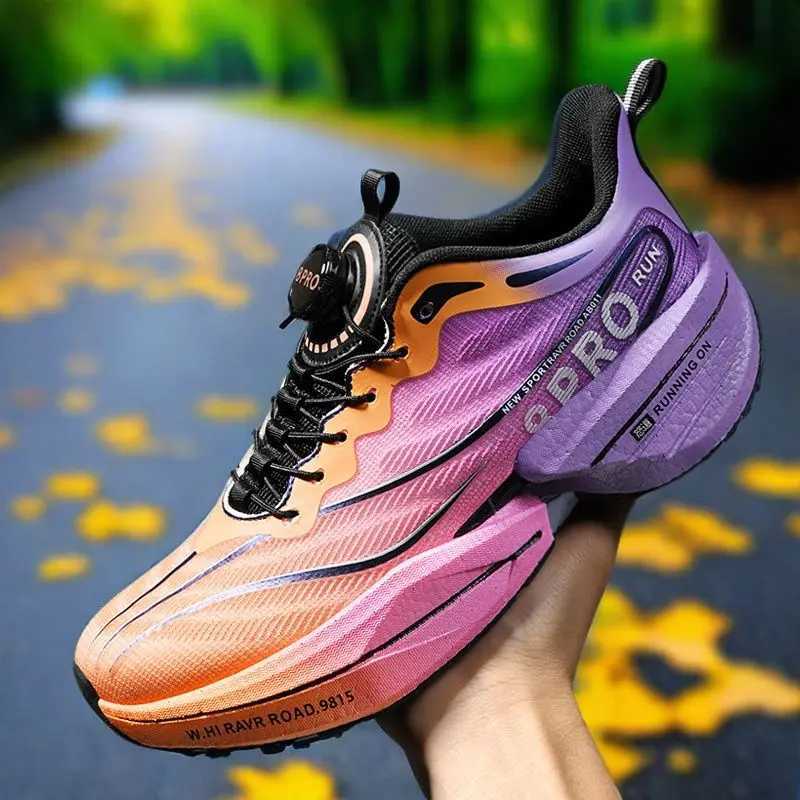 Marathon Carbon Plate Air Cushion Men Sports Running Shoes Breathable Lightweight Wens Cfortable Athletic Nonskid SneakersC250403