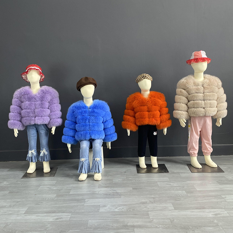 Winter Girls Faux Fur Coat Elegant Baby Girls Fox Fur Jackets And Coats Warm Parka Kids Outerwear Clothes Thick Girls Coat 250908