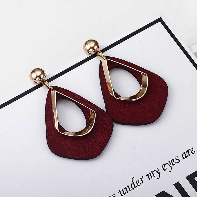 ES3222 Bohemia Earrings Statement Jewelry Exaggerated Ethnic Hollow Out Geometric Drop Earrings For Women Boho Style C251103