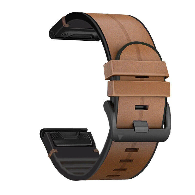 AN 26mm Watchband for Garmin Fenix 7X/6X Pro/6X/5X/5X Plus Genuine Leather Strap 22mm for Fenix 6/6 Pro/5/7 Band 240906