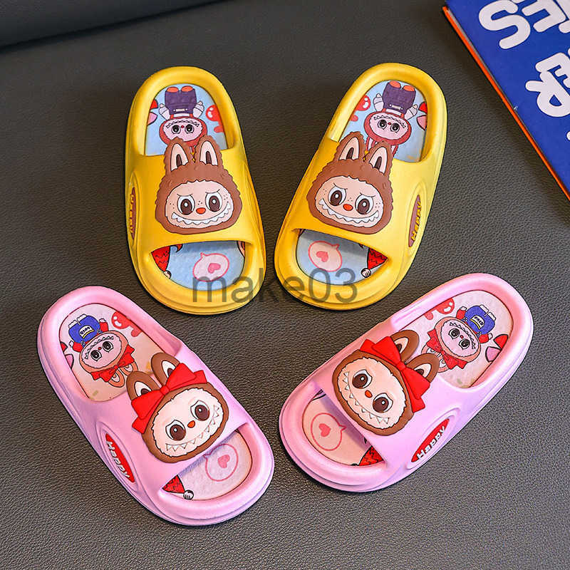 Labu childrens slippers summer boys and girls cartoon anti slip children home indoor bathroom overseas J250403