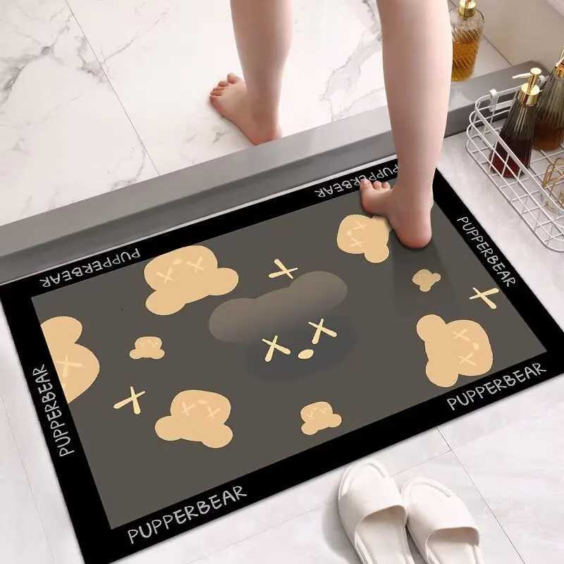 Toilet floor mat Household bathroom door non-slip mat Soft diatom mud absorbent foot pad Wash basin Toilet carpet C251103