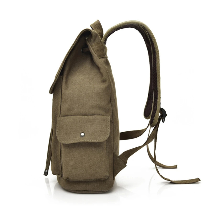 High Quality Canvas Men Backpack Large Shoulder School Bag Rucksack For Travel Fashion Camping Bags Fashion Simple Bags 251104