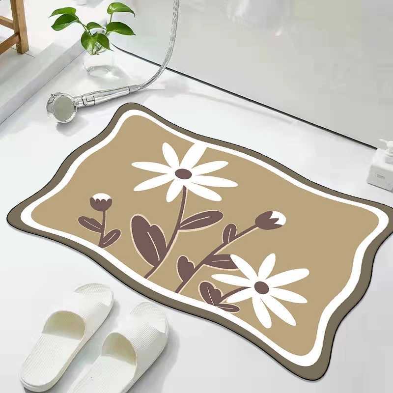 Diatom mud absorbent floor mat bathroom anti-drop toilet door non-slip and dirt-resistant household floor mat C251103