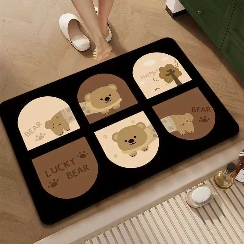 VIKAMA Diatomite Cartoon Cute Bathroom Absorbent Floor Mat Home Toilet Doorway Carpet Bedroom Durable Anti-slip Foot Mat C251103