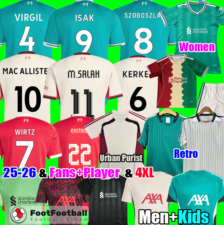 2025 2026 ISAK EKITIKE WIRTZ DIOGO J. KERKEZ FRIMPONG Soccer Jerseys 25 26 Kit Football Shirt 24 25 Fans Player maillot de Foot men kids football kits tops