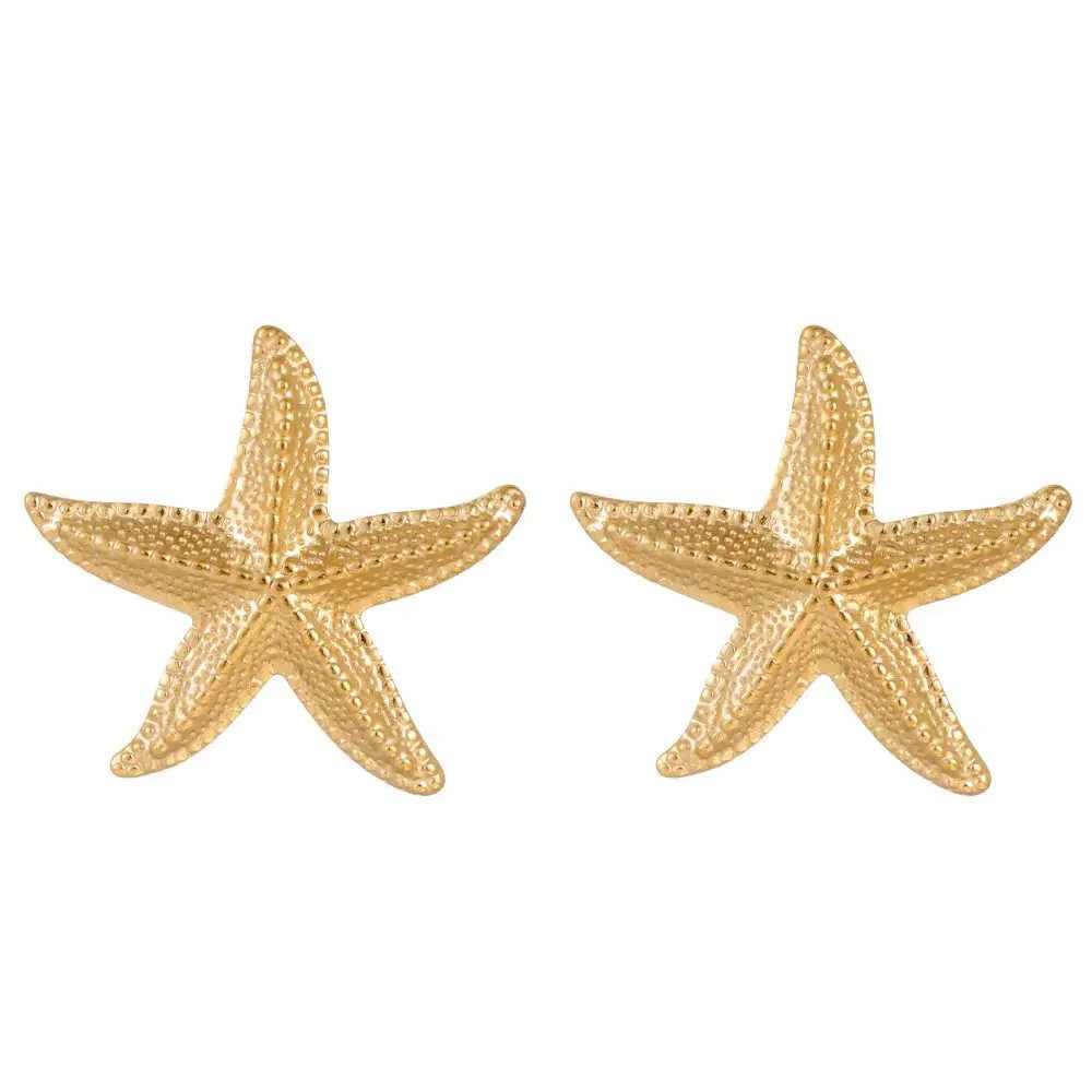 Ocean style earrings made of stainless steel 18K gold starfish earrings simple luxurious and highend earrings for women C251103