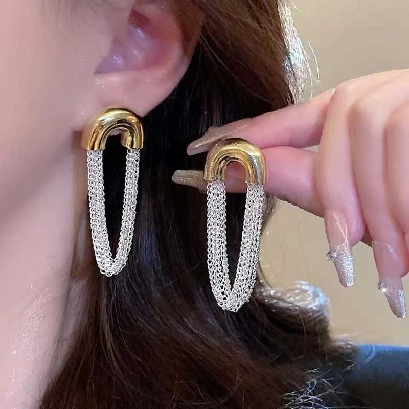 New fashion trend unique design elegant and exquisite light and luxurious long tassel earrings womens jewelry parties high-end gifts wholesale Y250401