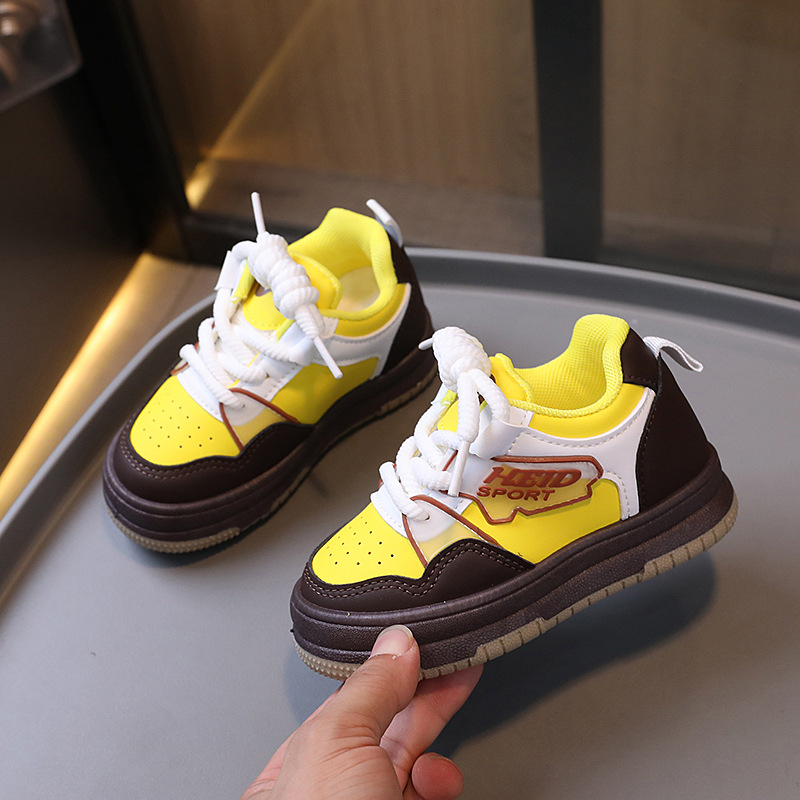 Designer Kids Shoes Thick Bottom Versatile Kids Trainers Umshop for Toddler Fashion boy School Leisure Tennis Shoes Non-slip Chunky Sizes 21 - 32 U011