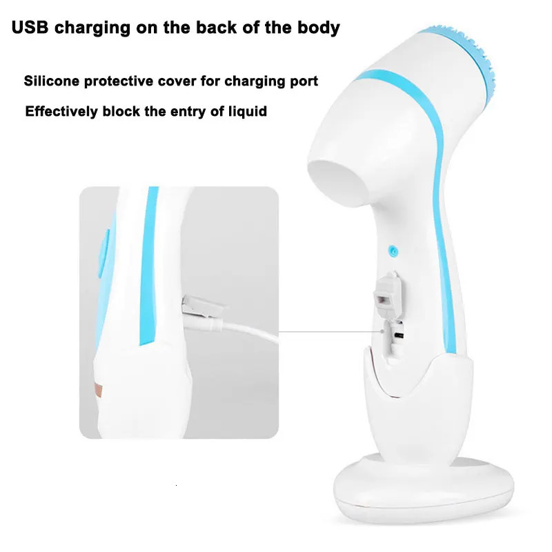 3 In 1 Electric Cleansing Brush Vibrations Facial Cleaner Face Massager Sonic Rotating Cleansing Brush Face Deep Cleansing Tool 251030