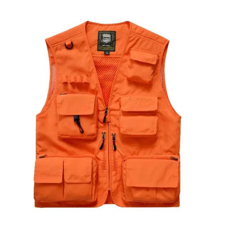 Men Outdoor Waistcoats Climbing Vests Jackets Multi-pocket Fishing Photography Vests Men Mesh Breathable Vests Coats Size 7XL X250403