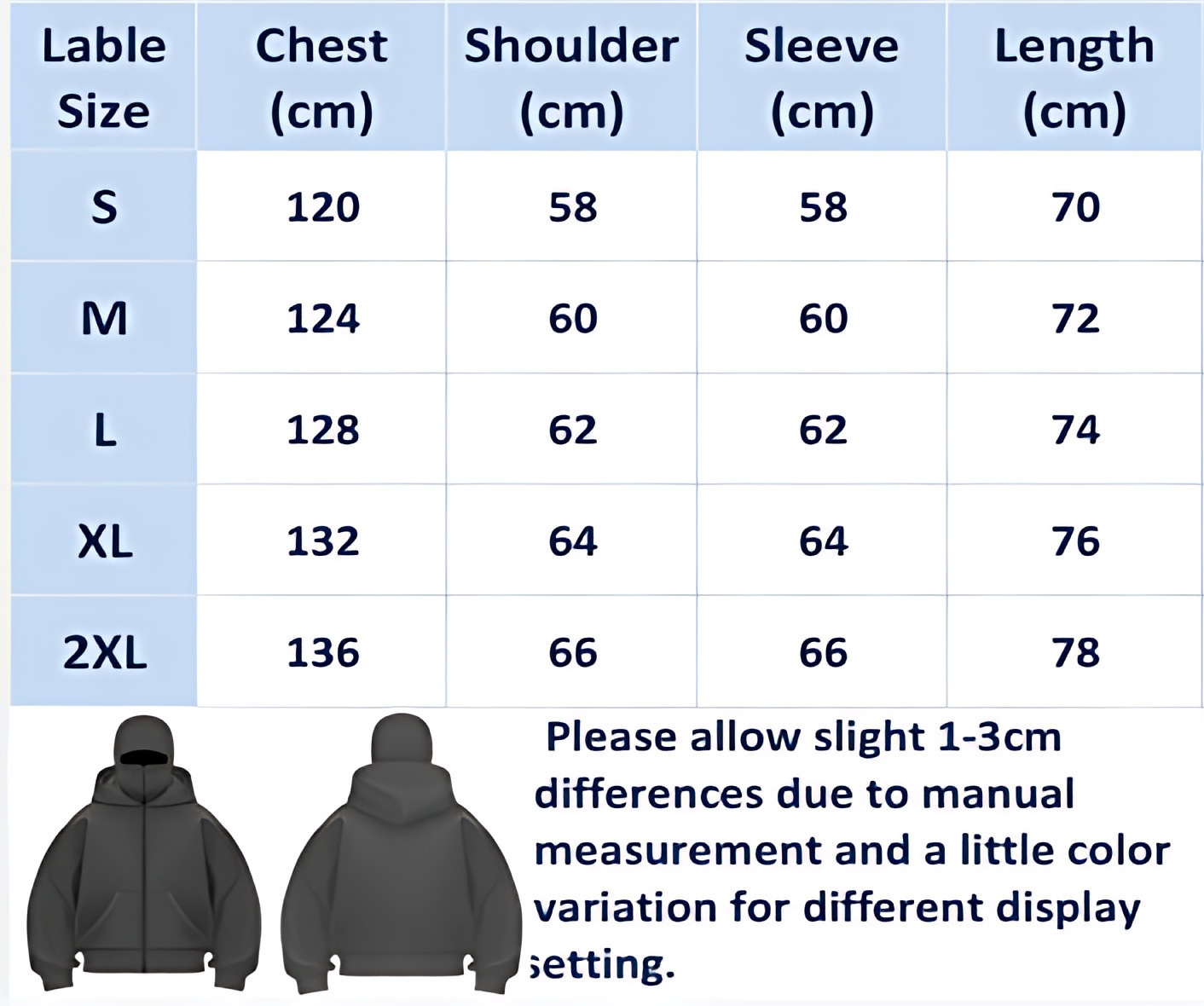 Ozon Men's Hoodies Trendy Solid Color Jacket Hooded Unisex Zip-up Balaclava Hoodie For Winter Outdoor Sports Warm Casual Face Mask Sweatshirt Hip