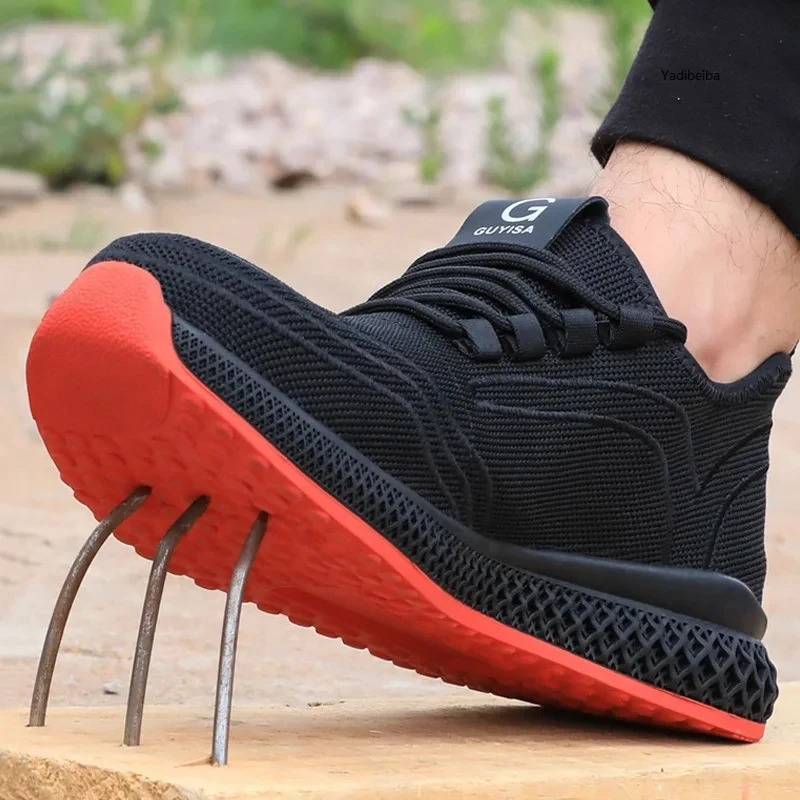Steel Toe Protective Work Shoes Anti Smash Safety Shoes Men Women Light Work Sneakers Breathable AntiStab Indestructible Shoes 251030