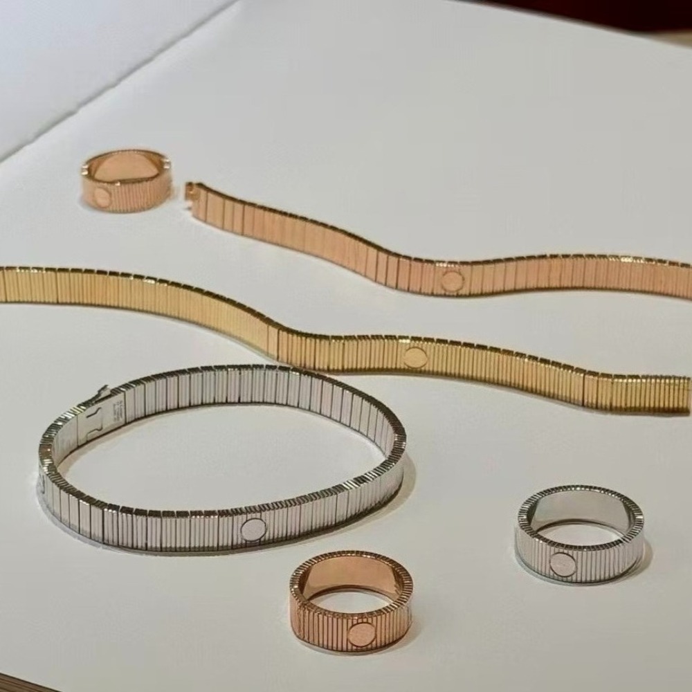 vertical grain screw designer bangles 18k rose gold titanium steel bracelets for men and women luxury retro jewelry gifts