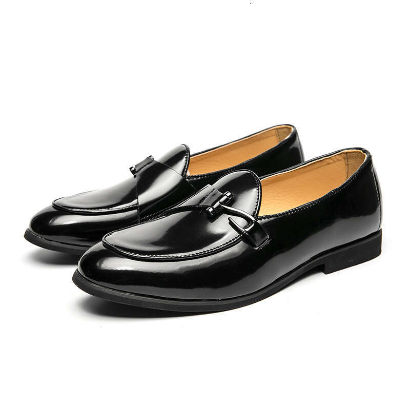 2024 Men's Large Size Spring New Fashion British Style Casual Leather Shoes Trendy Set