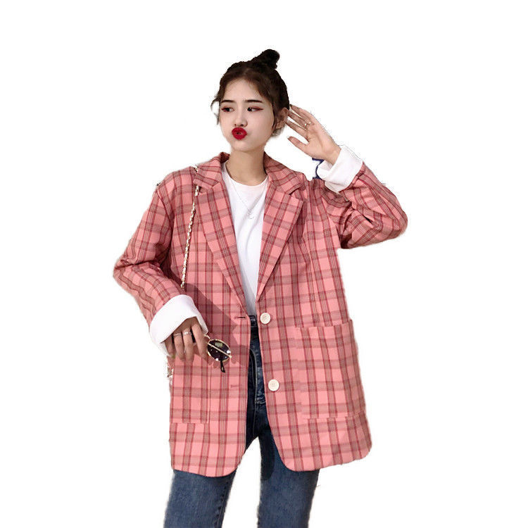 X41Trendy Euro-American Outfit: Cozy Springtime Women's Korean Pattern Small Suits
