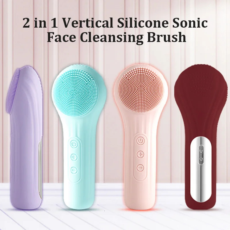 Sonic Waterproof Facial Cleansing Brush for Men Women Rechargeable Exfoliating Electric Face Scrubber Cleanser Brush 251030