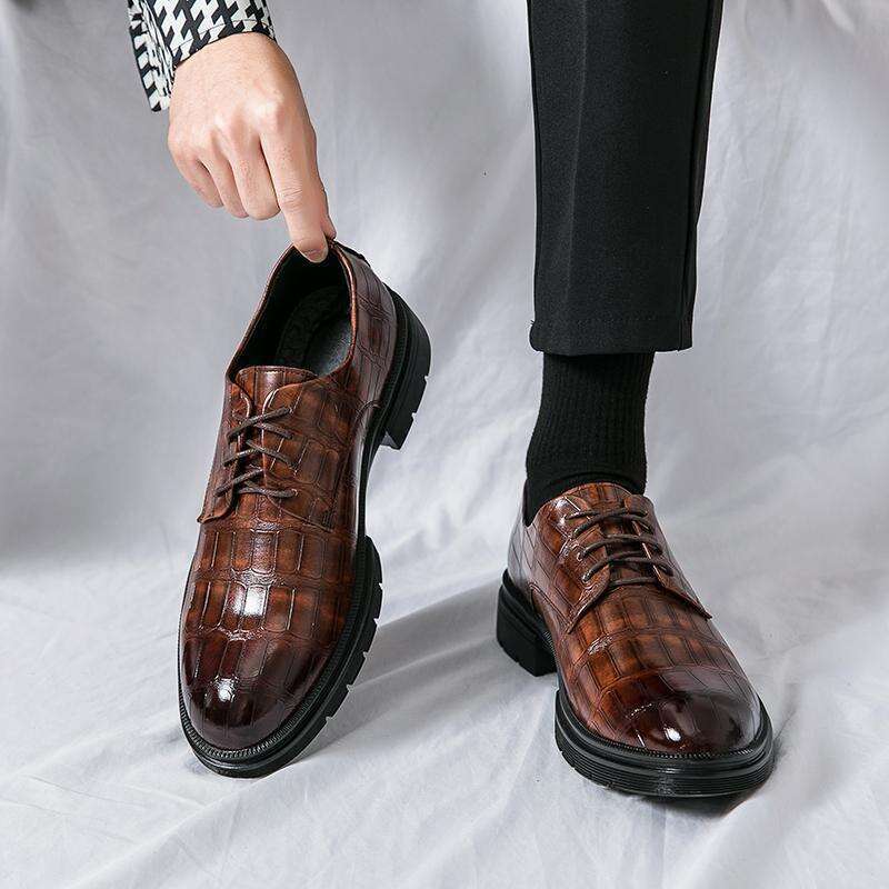 Large size 46 men's business dress leather shoes