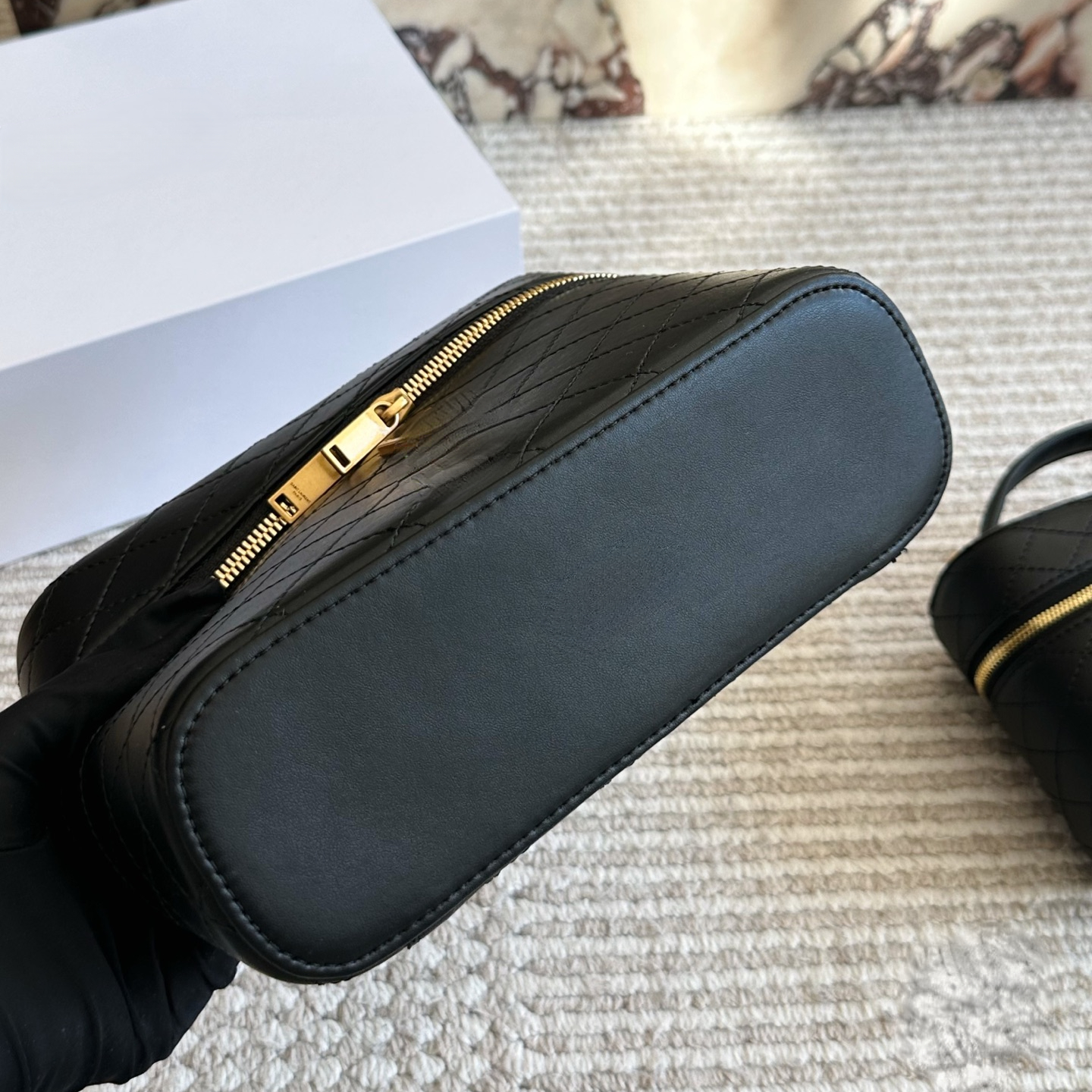 New genuine leather diamond-shaped box bag, hand-held, shoulder, crossbody women's bag, mini cosmetic bag