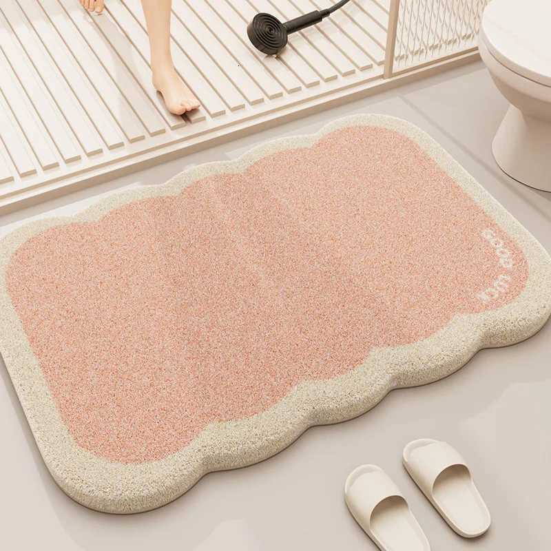 Thicked Coral Velvet Bathroom Mat Carpet Shaped Absorbent Mat Toilet Door Carpet Non-Slip Mat Absorbent Mats Toilet Foot Mats C251103