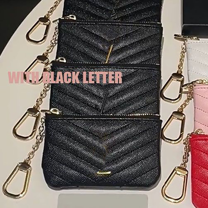 Designer Keychain Wallet For Man And Women Luxury Card Holders Mini Coin Purse Bag Charm Zipper Key Pouch Womens Wallets