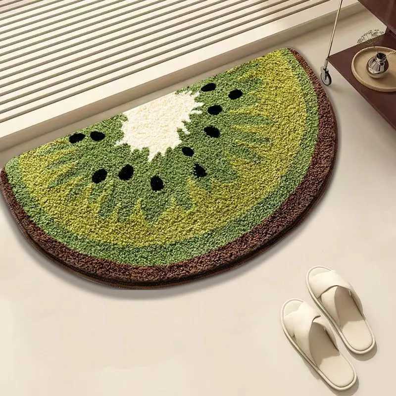 Fruit watermelon suction bathroom carpet imitation cashmere toilet floor mat household non-slip C251103