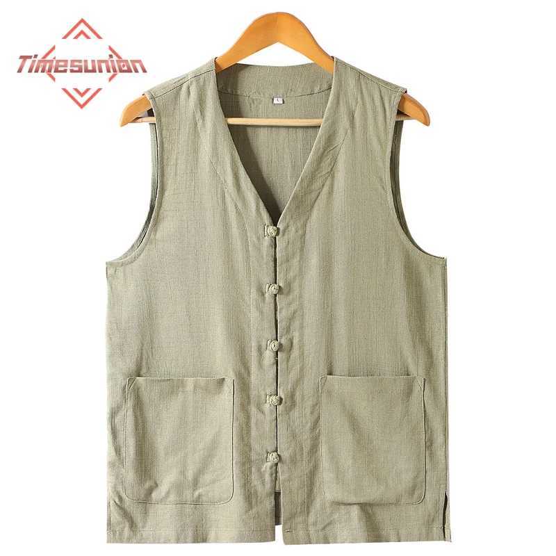 Mens Vest Dress Linen Waistcoat Jacket Male Formal Gilet For Mens Jeans Summer Casual Business Victorian Clothing X250403