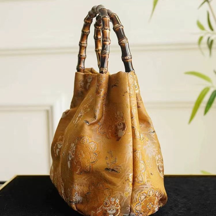 Designer bag free shipping Shoulder Bags 2025 New Fashionable and Versatile Large Capacity Panda Bamboo Bag Handbag, Chinese Gold Handbag