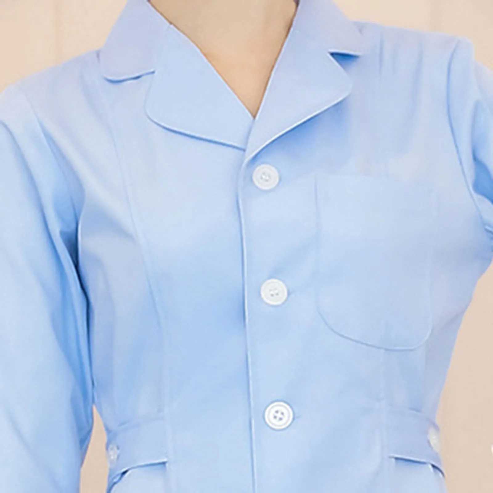 Thin Breathable Basic Hospital Clinical Uniforms Scrubs Lab Coat Pharmacy Long Sleeve Nurse Doctor Dress Comfy Medical Uniform J251103