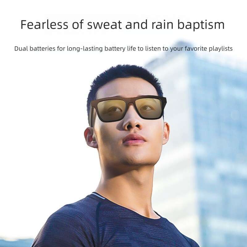Famous Brand Outdoor Sports AI Smart Translation Fashion Driving Square Frame Sunglasses Bluetooth Glasses