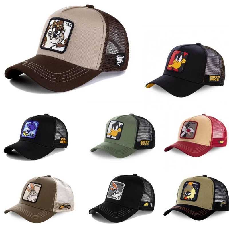 High quality brand cartoon snapshot cotton baseball cap mens hip-hop dad mesh cap truck driver cap direct delivery W250403