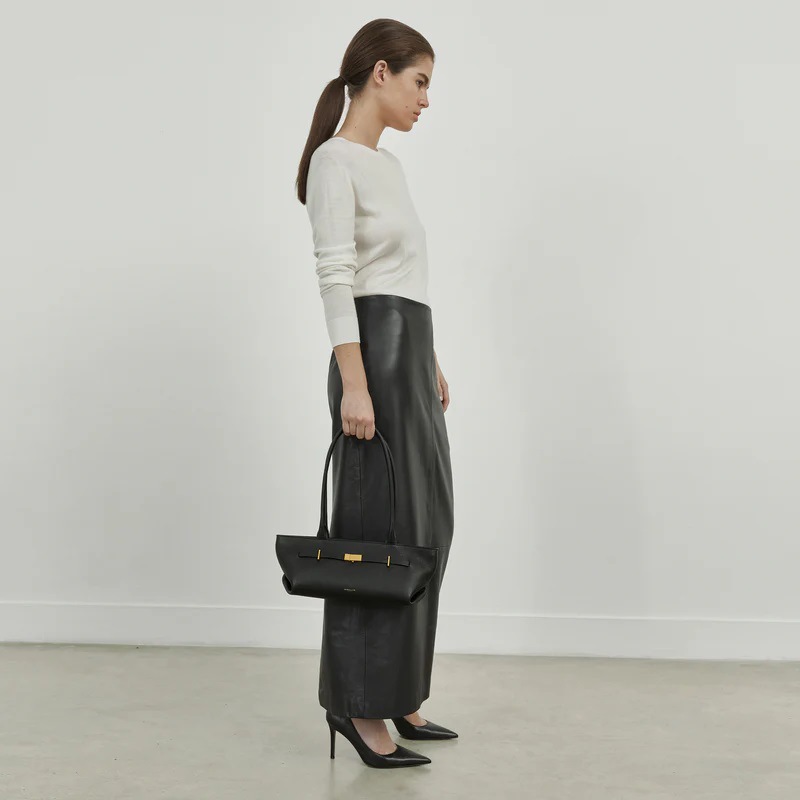 new Baguette bag genuine leather one-shoulder underarm bag cross-border American retro women's bag for commuting and styling dumpling bag