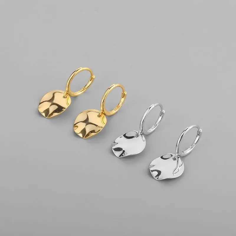 New 925 Sterling Silver Hoop Earrings Clip Golden Bowtie Ribbon Small Cute For Women Girl Gift Jewelry C251103
