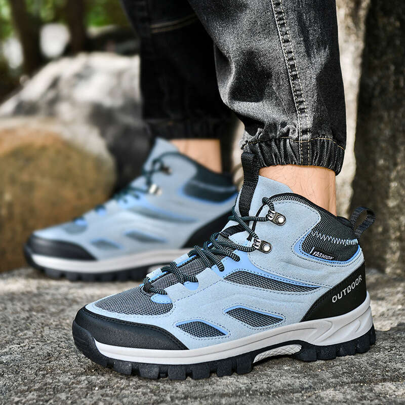 Autumn New Men's Trendy Outdoor Mountaineering Large Youth Lace up Sports and Casual Shoes