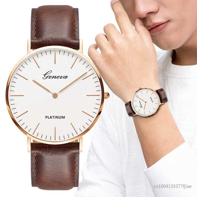 New Mens Watch Fashion Casual Ultra Thin Watches Simple Men Business Leather Quartz Wristwatch Clock Luxury Relogio MasculinoW251104