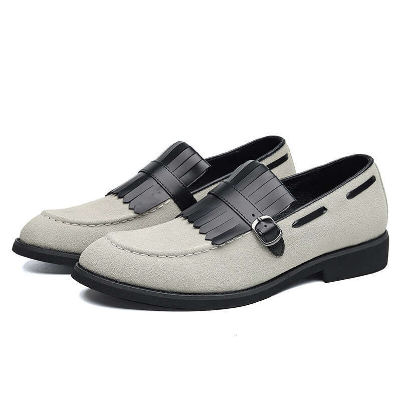 Men's shoes in plus size, new casual fashionable British style set foot leather shoes, Korean version trendy men's loafers