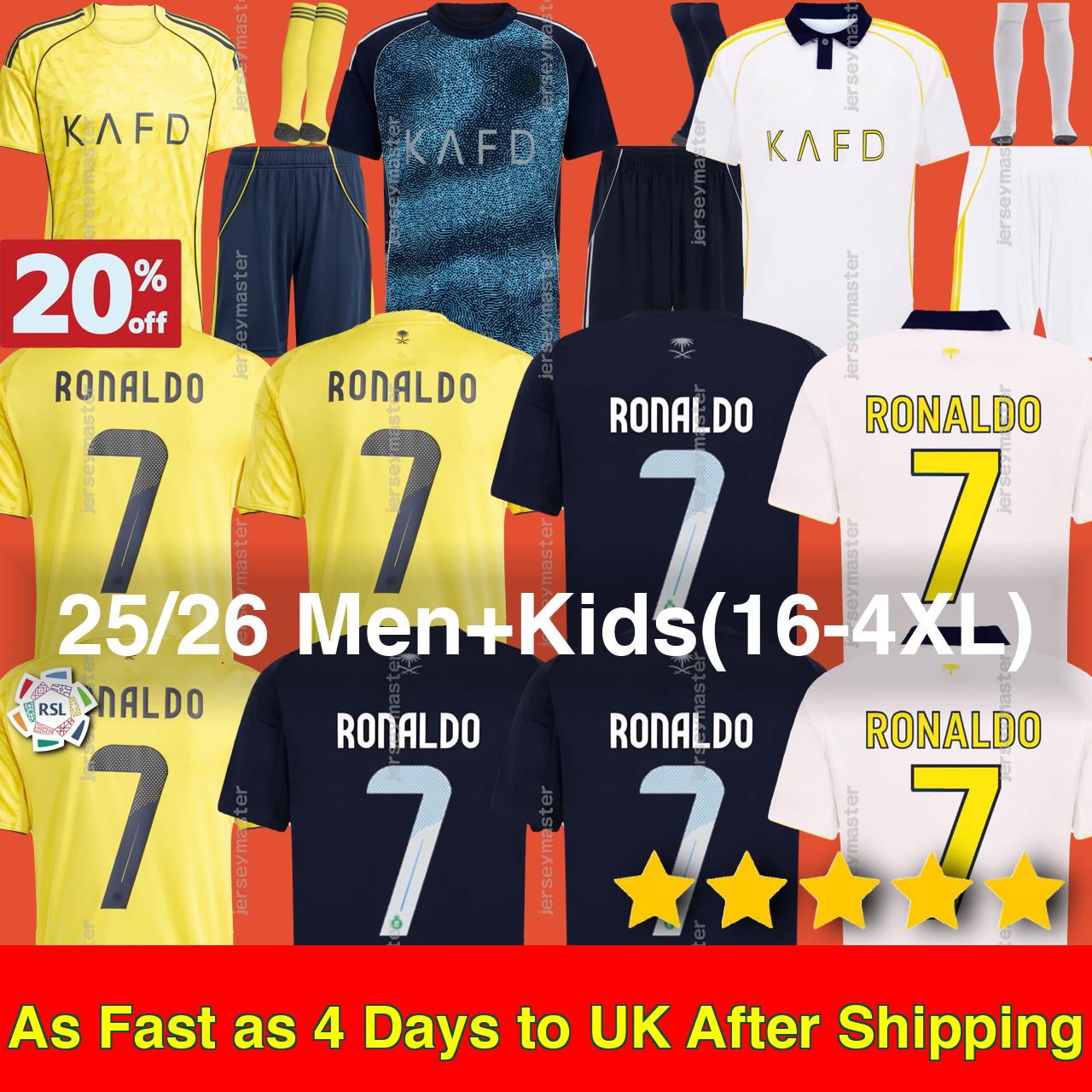 Al Nassr FC Soccer Home Jerseys Ronaldo CR7 Gonzalo Martinez Talisca Ghislain Konan Vincent Aboubakar men Player Kids Kits Football shirt