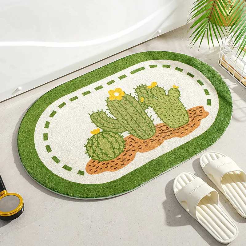Small Fresh Floor Mats Soft Flowers Words Rugs Home Entrance Carpets Bedroom Toilet Bathroom Door Absorbent Non-Slip Foot Pad C251103