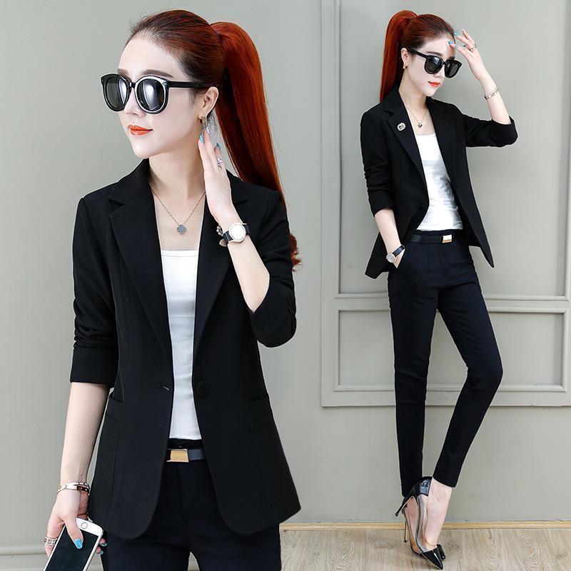 F422Elegant Small Suits for Women - Spring/Autumn Fashion with Classic Retro Design